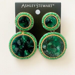 Ashley Stewart Women’s Double Circle Dangle Earrings